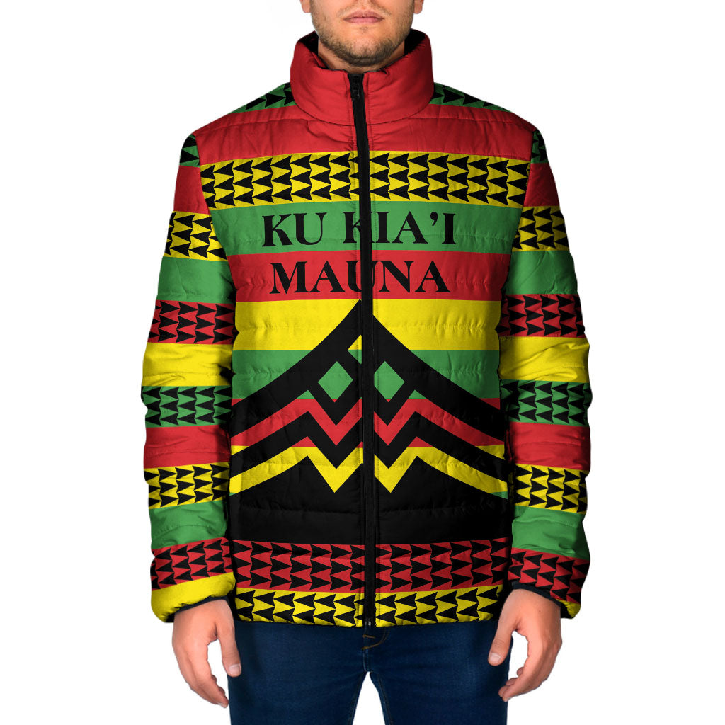 Hawaii Ku Kia'i Mauna Personalized Padded Jacket Hawaiian Kanaka Maoli Motif
