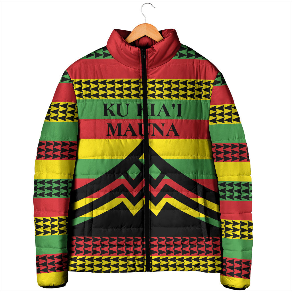 Hawaii Ku Kia'i Mauna Personalized Padded Jacket Hawaiian Kanaka Maoli Motif