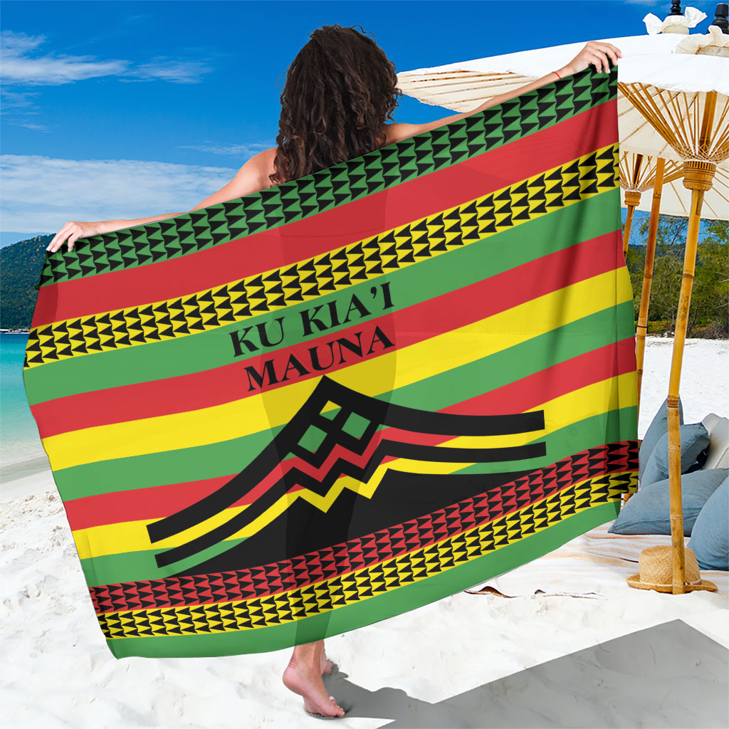 Hawaii Ku Kia'i Mauna Sarong Hawaiian Kanaka Maoli Motif