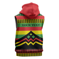 Hawaii Ku Kia'i Mauna Personalized Sleeveless Zip Hoodie Hawaiian Kanaka Maoli Motif