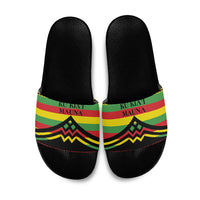 Hawaii Ku Kia'i Mauna Slide Sandals Hawaiian Kanaka Maoli Motif