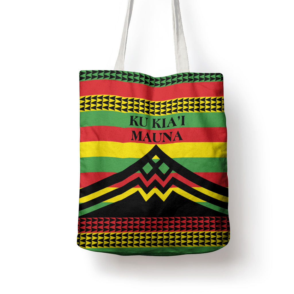 Hawaii Ku Kia'i Mauna Tote Bag Hawaiian Kanaka Maoli Motif