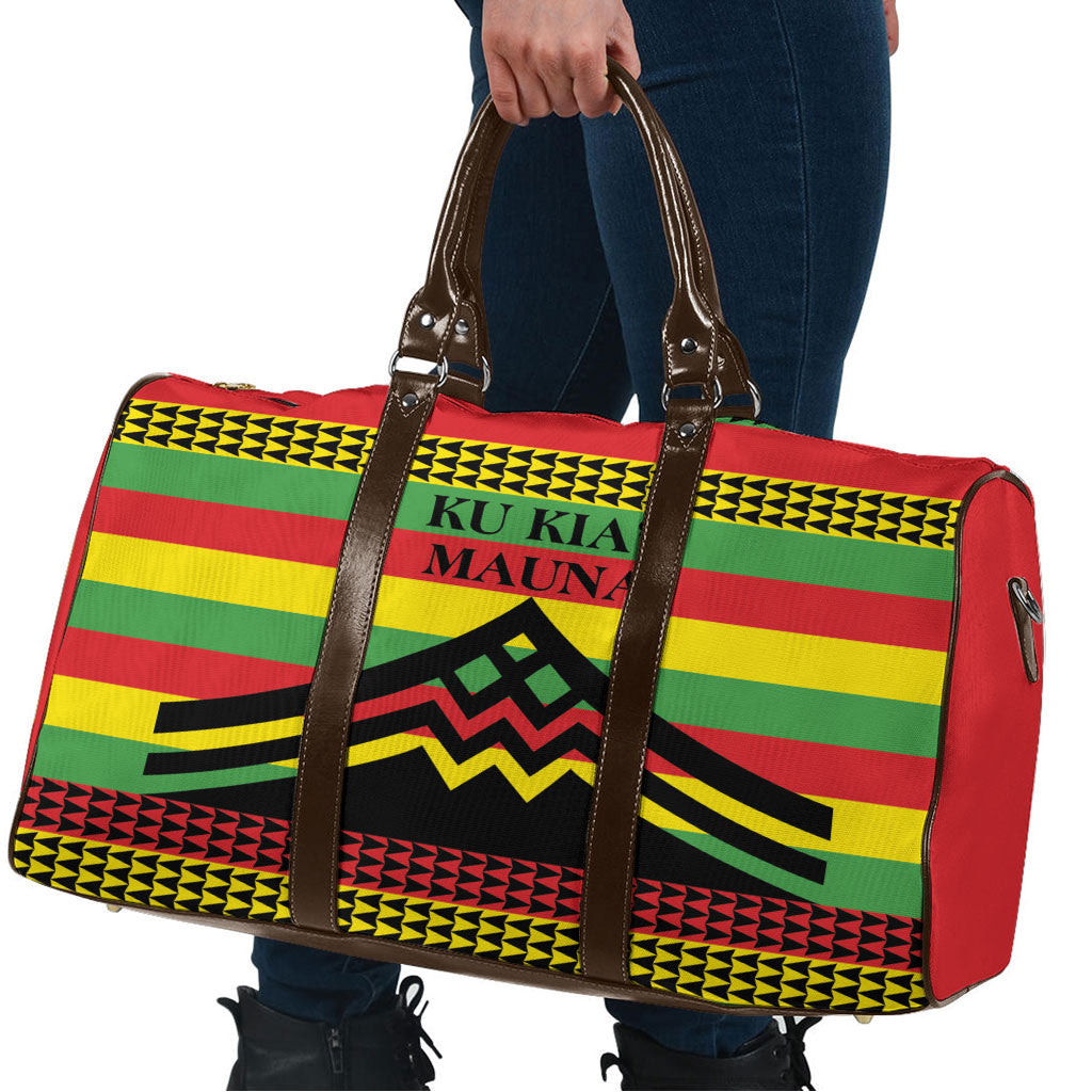 Hawaii Ku Kia'i Mauna Travel Bag Hawaiian Kanaka Maoli Motif