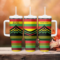 Hawaii Ku Kia'i Mauna Personalized Tumbler With Handle Hawaiian Kanaka Maoli Motif