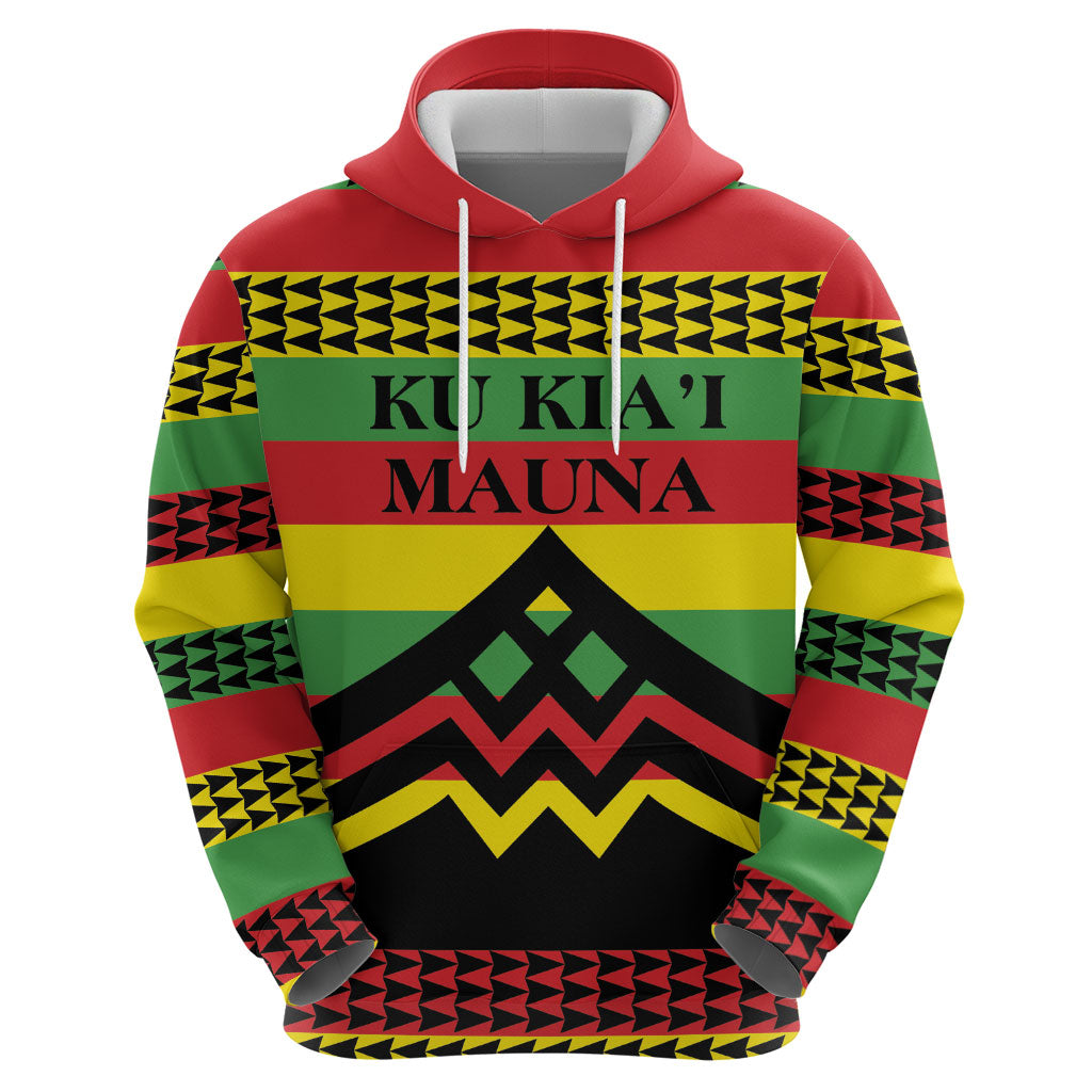 Hawaii Ku Kia'i Mauna Personalized Zip Hoodie Hawaiian Kanaka Maoli Motif