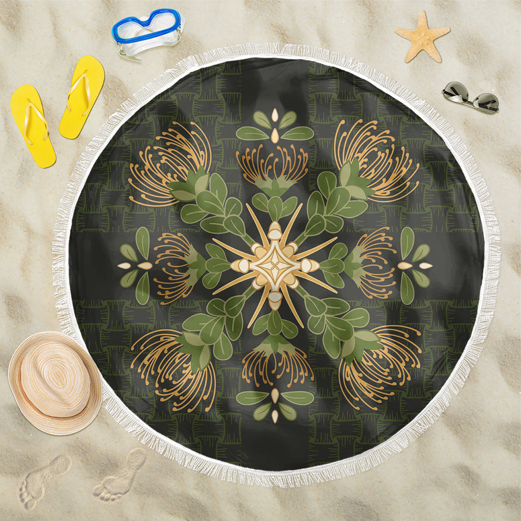 Hawaii Ohia Lehua Squares Beach Blanket Hawaiian Quilt Inspired Floral Pattern