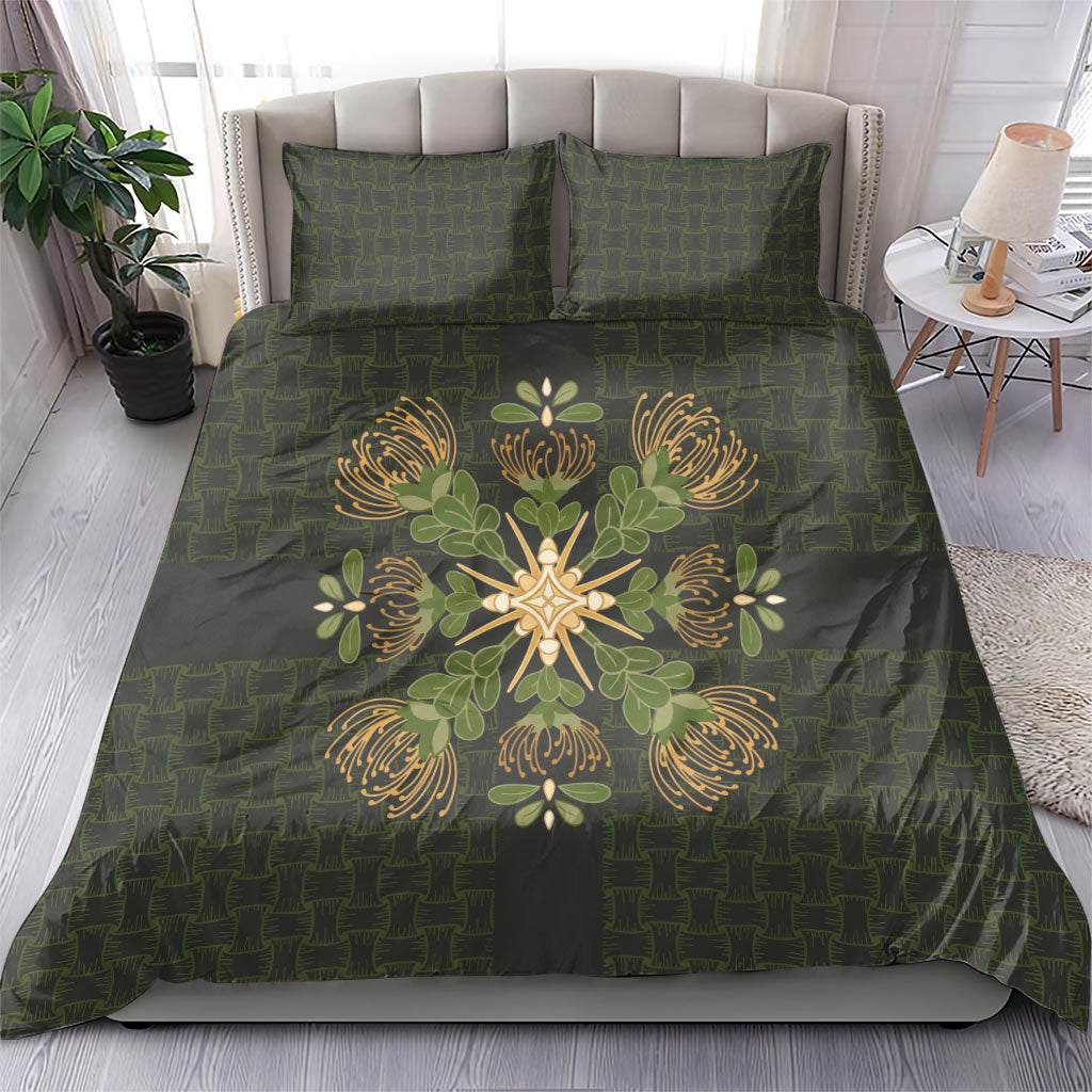 Hawaii Ohia Lehua Squares Bedding Set Hawaiian Quilt Inspired Floral Pattern