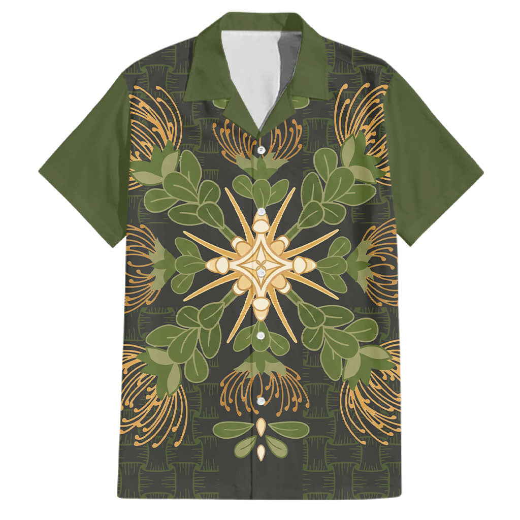 Hawaii Ohia Lehua Squares Family Matching Off Shoulder Maxi Dress and Hawaiian Shirt Hawaiian Quilt Inspired Floral Pattern
