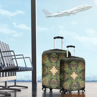 Hawaii Ohia Lehua Squares Luggage Cover Hawaiian Quilt Inspired Floral Pattern