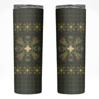 Hawaii Ohia Lehua Squares Skinny Tumbler Hawaiian Quilt Inspired Floral Pattern