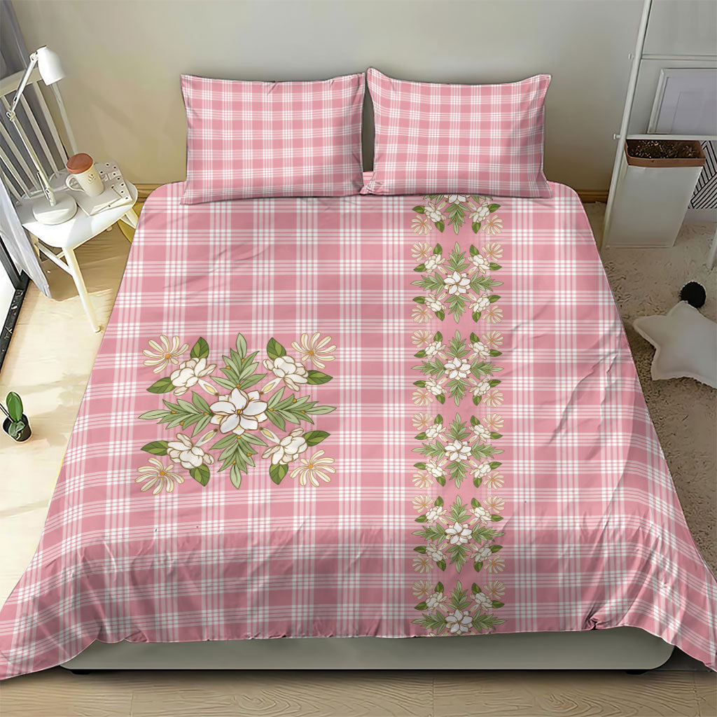 Akala Hamele Hawai'i Palaka Squares Maile Leaf Bedding Set Flowers Hawaiian Quilt Patterns