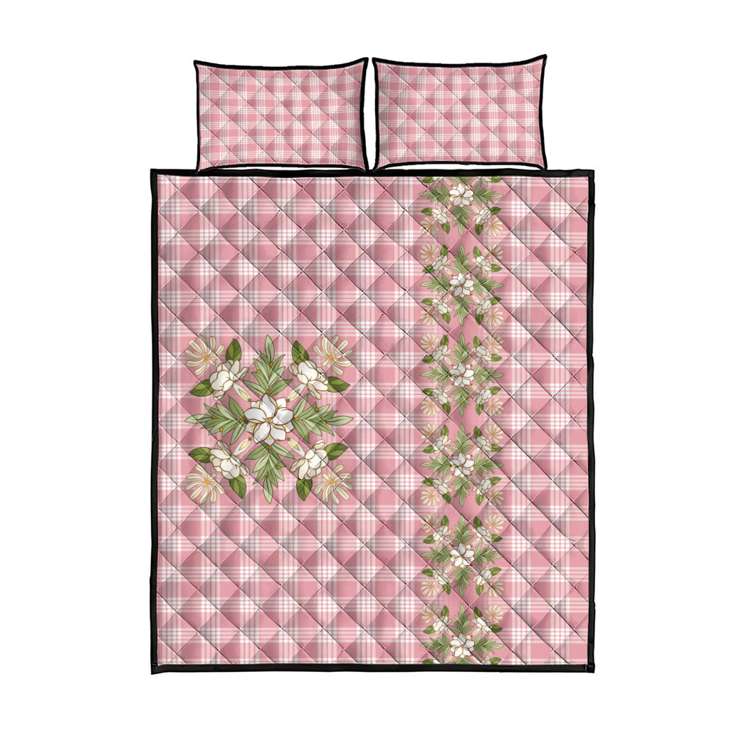 Akala Hamele Hawai'i Palaka Squares Maile Leaf Quilt Bed Set Flowers Hawaiian Quilt Patterns