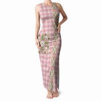 Akala Hamele Hawai'i Palaka Squares Maile Leaf Tank Maxi Dress Flowers Hawaiian Quilt Patterns