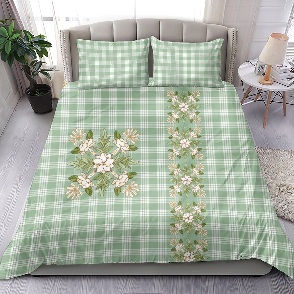 Liko Kukui Hawai'i Palaka Squares Maile Leaf Bedding Set Flowers Hawaiian Quilt Patterns