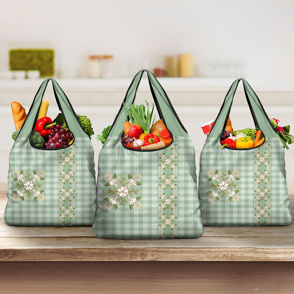 Liko Kukui Hawai'i Palaka Squares Maile Leaf Grocery Bag Flowers Hawaiian Quilt Patterns