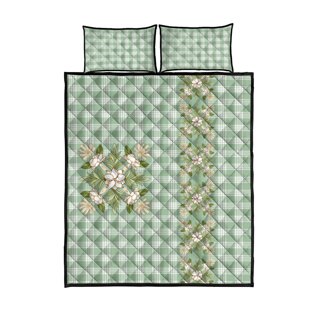 Liko Kukui Hawai'i Palaka Squares Maile Leaf Quilt Bed Set Flowers Hawaiian Quilt Patterns