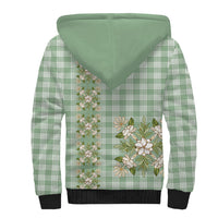 Liko Kukui Hawai'i Palaka Squares Maile Leaf Sherpa Hoodie Flowers Hawaiian Quilt Patterns LT9 - Polynesian Pride