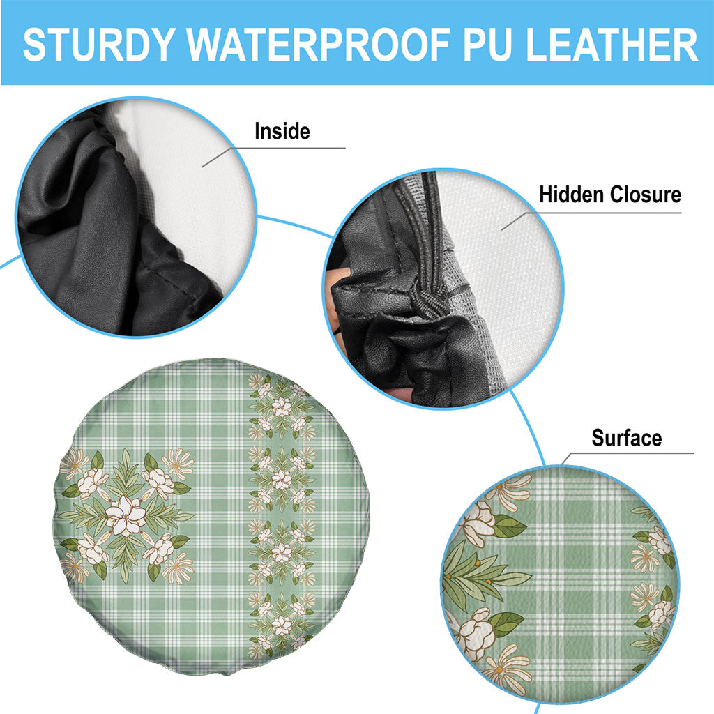 Liko Kukui Hawai'i Palaka Squares Maile Leaf Spare Tire Cover Flowers Hawaiian Quilt Patterns