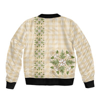 Melemele Ahiahia Hawai'i Palaka Squares Maile Leaf Bomber Jacket Flowers Hawaiian Quilt Patterns