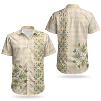 Melemele Ahiahia Hawai'i Palaka Squares Maile Leaf Couples Matching Mermaid Dress and Hawaiian Shirt Flowers Hawaiian Quilt Patterns LT9 - Polynesian Pride