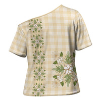 Melemele Ahiahia Hawai'i Palaka Squares Maile Leaf Cross Shoulder Shirt Flowers Hawaiian Quilt Patterns LT9 - Polynesian Pride