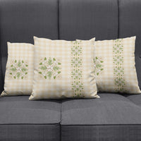Melemele Ahiahia Hawai'i Palaka Squares Maile Leaf Pillow Cover Flowers Hawaiian Quilt Patterns LT9 - Polynesian Pride