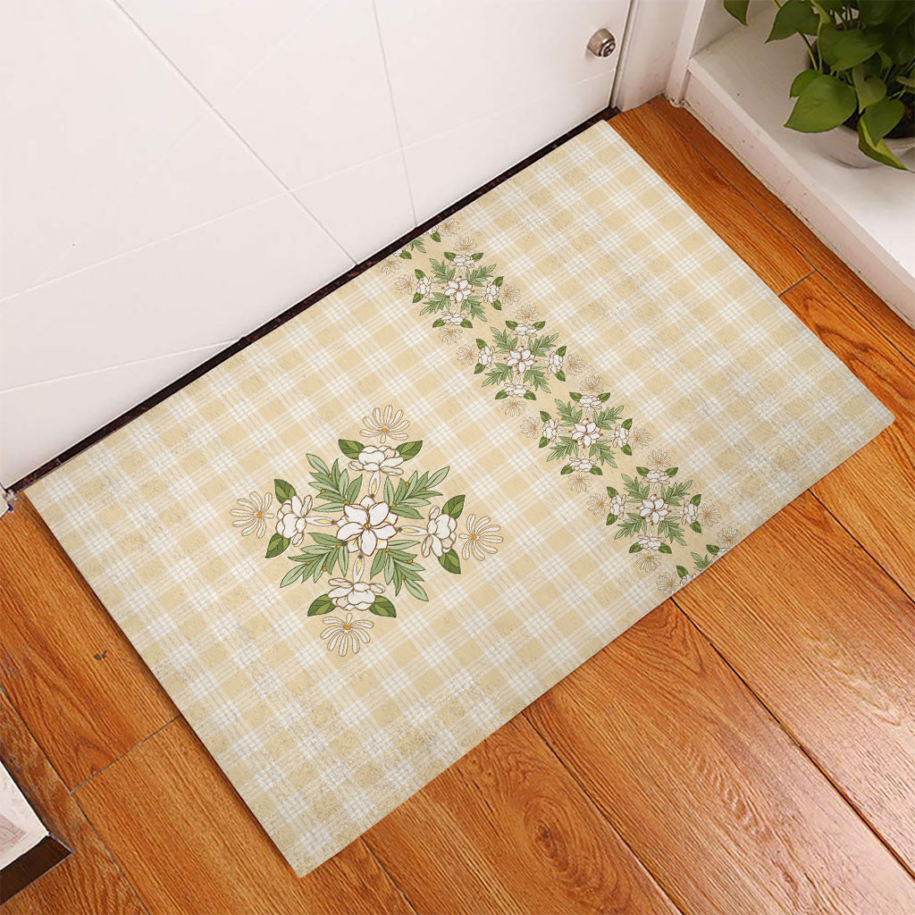 Melemele Ahiahia Hawai'i Palaka Squares Maile Leaf Rubber Doormat Flowers Hawaiian Quilt Patterns