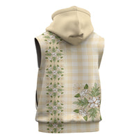 Melemele Ahiahia Hawai'i Palaka Squares Maile Leaf Sleeveless Hoodie Flowers Hawaiian Quilt Patterns