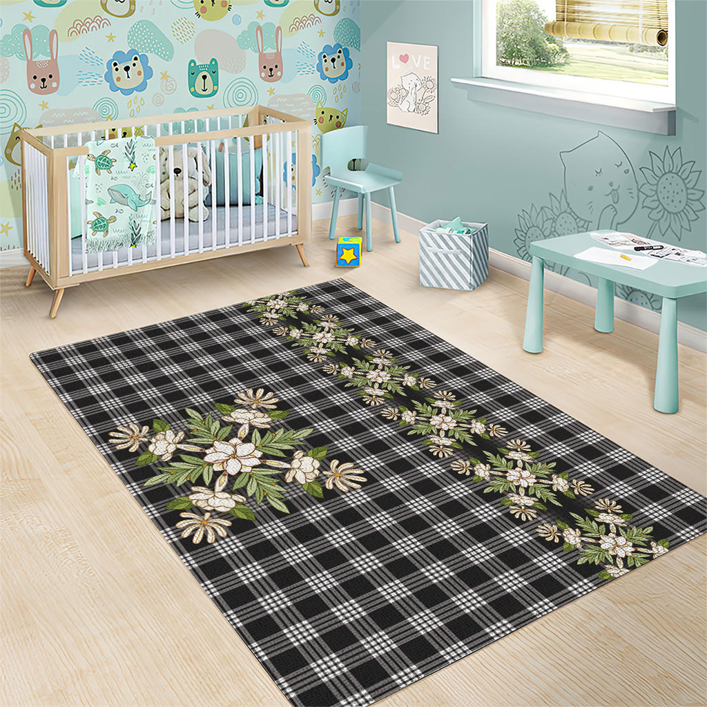 Pauli Hawai'i Palaka Squares Maile Leaf Area Rug Flowers Hawaiian Quilt Patterns