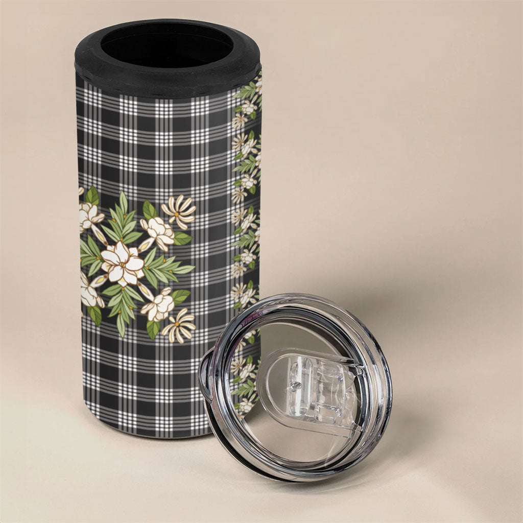 Pauli Hawai'i Palaka Squares Maile Leaf 4 in 1 Can Cooler Tumbler Flowers Hawaiian Quilt Patterns