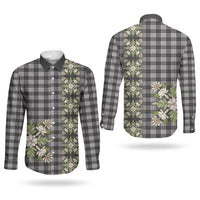 Pauli Hawai'i Palaka Squares Maile Leaf Couples Matching Long Sleeve Bodycon Dress and Long Sleeve Button Shirt Flowers Hawaiian Quilt Patterns LT9 - Polynesian Pride