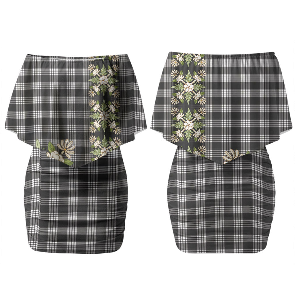 Pauli Hawai'i Palaka Squares Maile Leaf Couples Matching Off Shoulder Short Dress and Long Sleeve Button Shirt Flowers Hawaiian Quilt Patterns