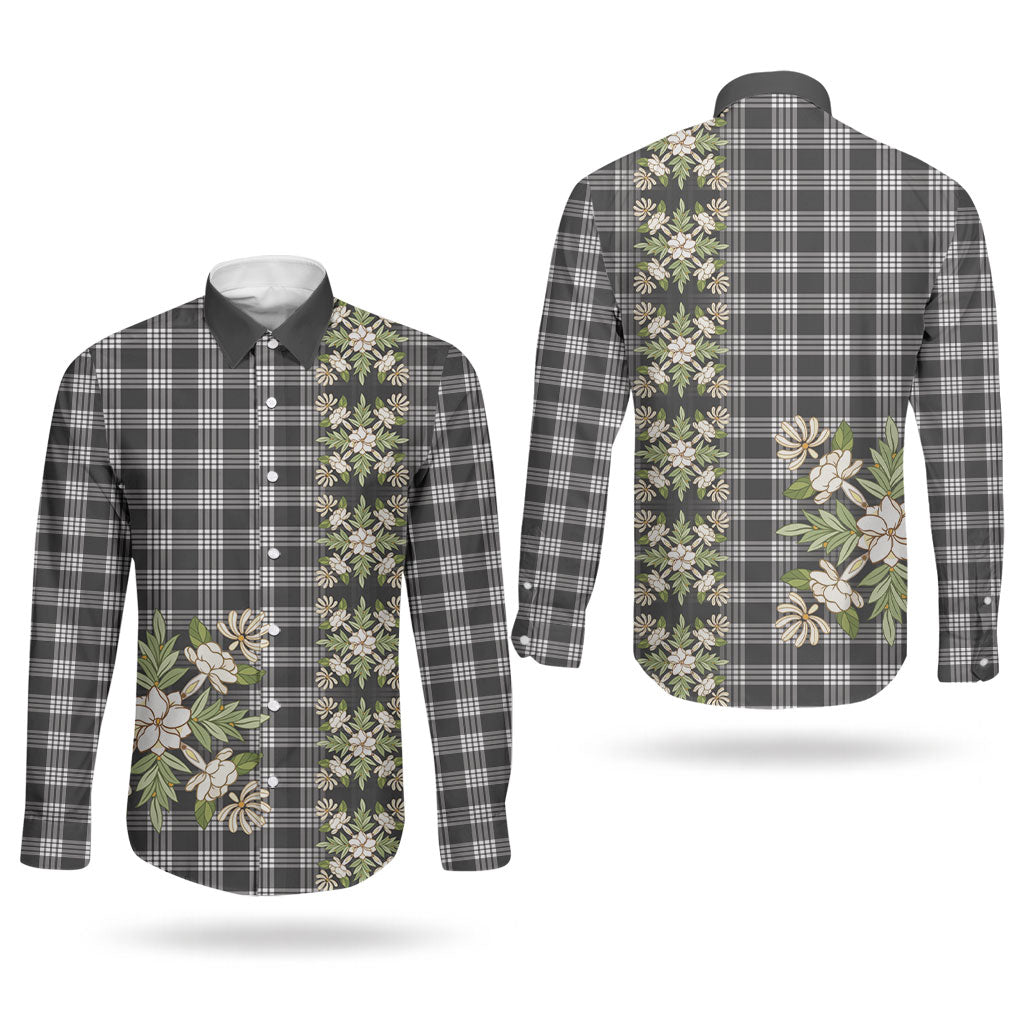 Pauli Hawai'i Palaka Squares Maile Leaf Couples Matching Puletasi and Long Sleeve Button Shirt Flowers Hawaiian Quilt Patterns