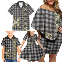 Pauli Hawai'i Palaka Squares Maile Leaf Family Matching Off Shoulder Short Dress and Hawaiian Shirt Flowers Hawaiian Quilt Patterns LT9 - Polynesian Pride