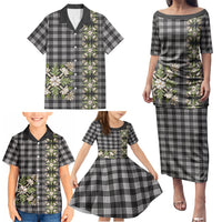 Pauli Hawai'i Palaka Squares Maile Leaf Family Matching Puletasi and Hawaiian Shirt Flowers Hawaiian Quilt Patterns LT9 - Polynesian Pride