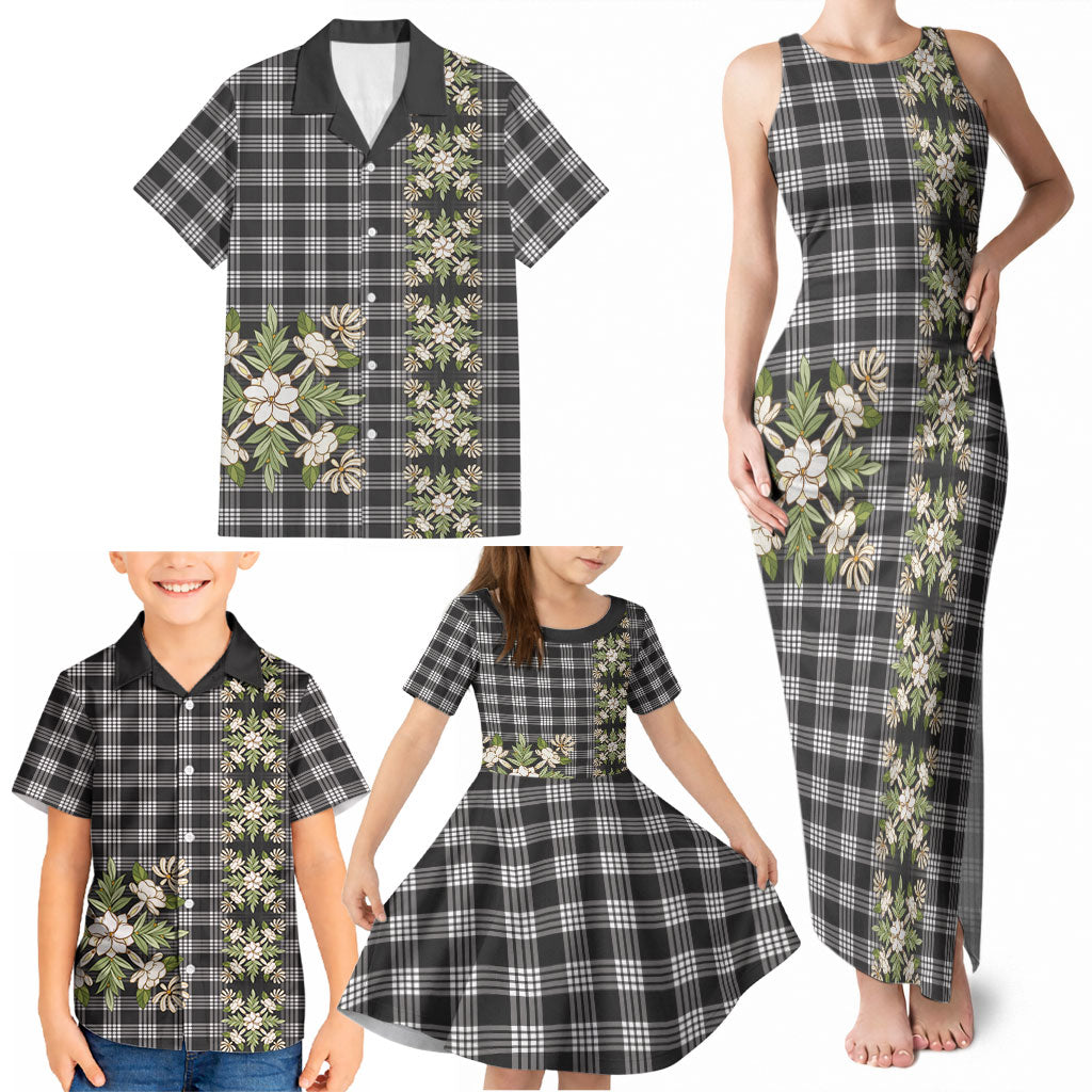 Pauli Hawai'i Palaka Squares Maile Leaf Family Matching Tank Maxi Dress and Hawaiian Shirt Flowers Hawaiian Quilt Patterns LT9 - Polynesian Pride