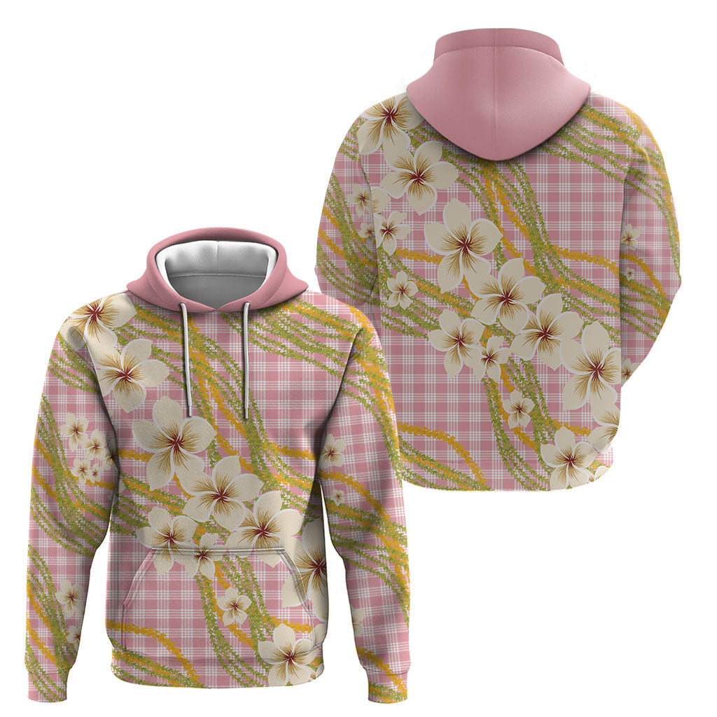Akala Hamele Palaka Plumeria Hoodie Puakenikeni and Maile Lei