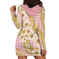 Akala Hamele Palaka Plumeria Hoodie Dress Puakenikeni and Maile Lei LT9 - Polynesian Pride