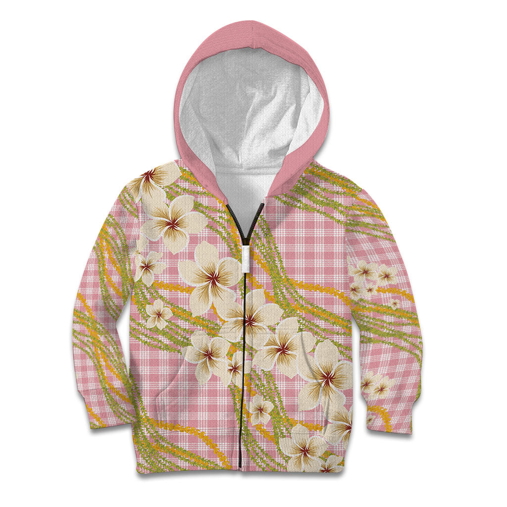 Akala Hamele Palaka Plumeria Kid Hoodie Puakenikeni and Maile Lei