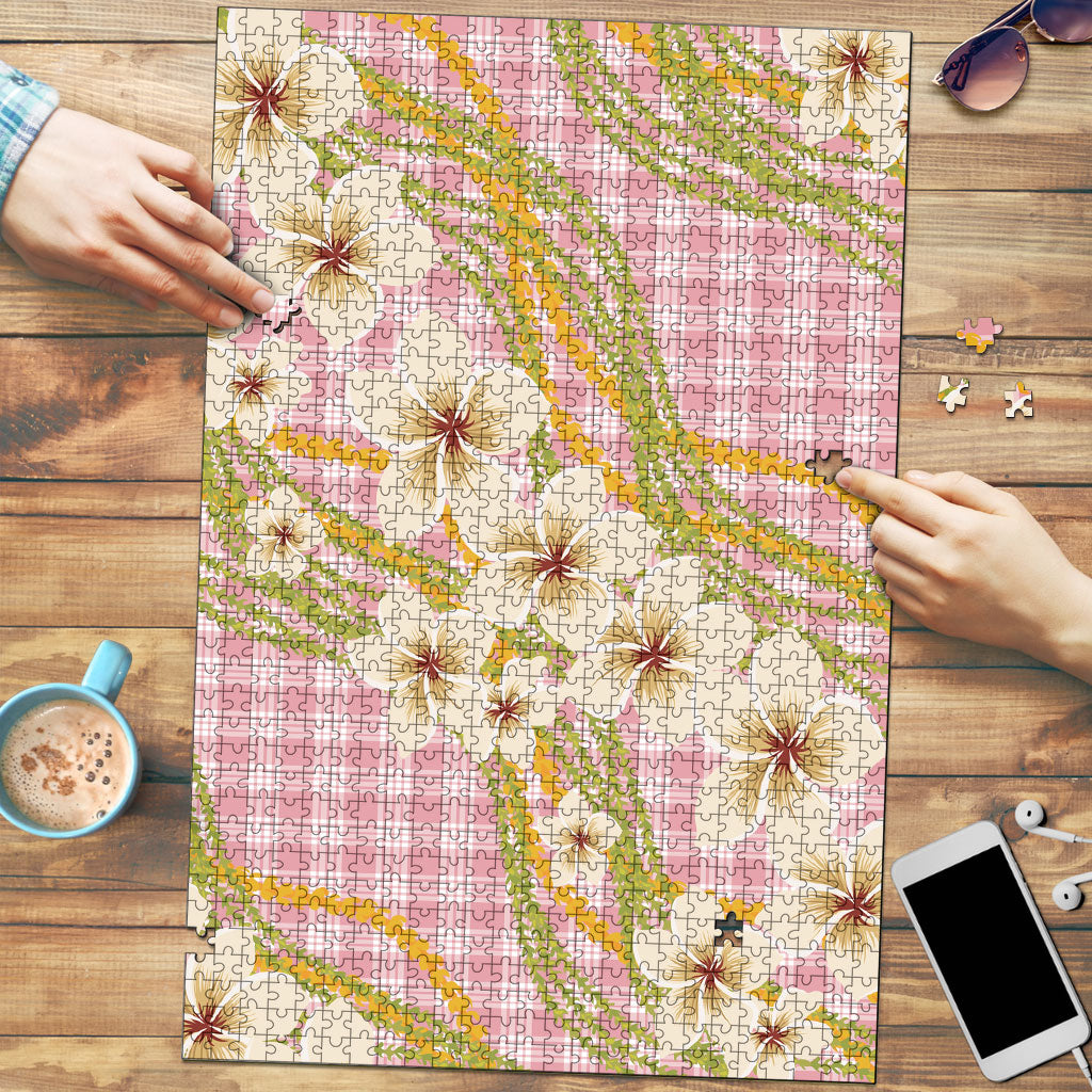 Akala Hamele Palaka Plumeria Puzzle Puakenikeni and Maile Lei