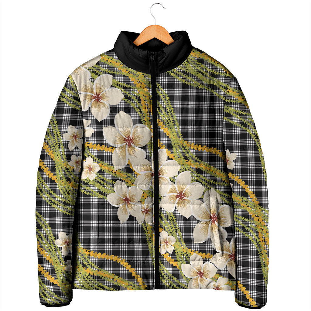 Ele'ele Hawai'i Palaka Plumeria Padded Jacket Puakenikeni and Maile Lei LT9 - Polynesian Pride