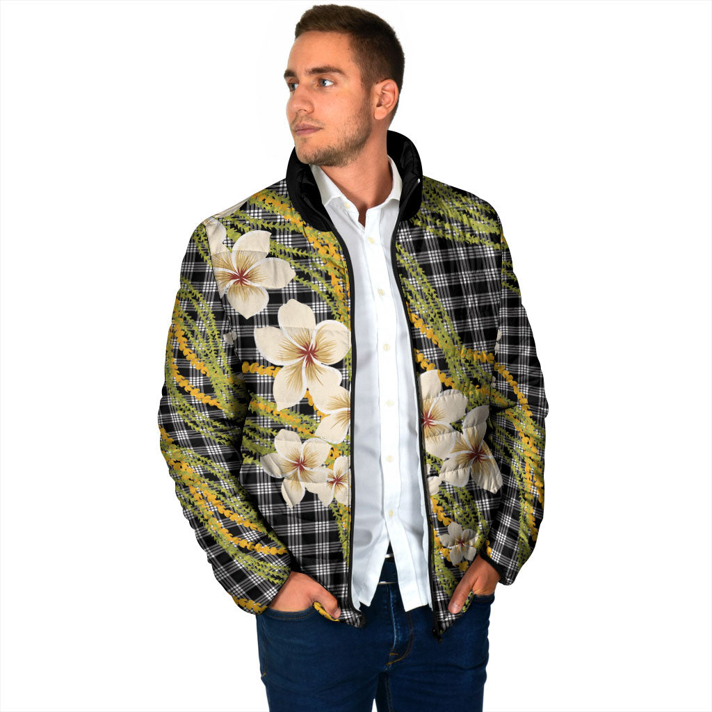 Ele'ele Hawai'i Palaka Plumeria Padded Jacket Puakenikeni and Maile Lei LT9 - Polynesian Pride