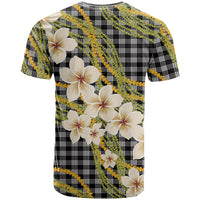 Ele'ele Hawai'i Palaka Plumeria T Shirt Puakenikeni and Maile Lei