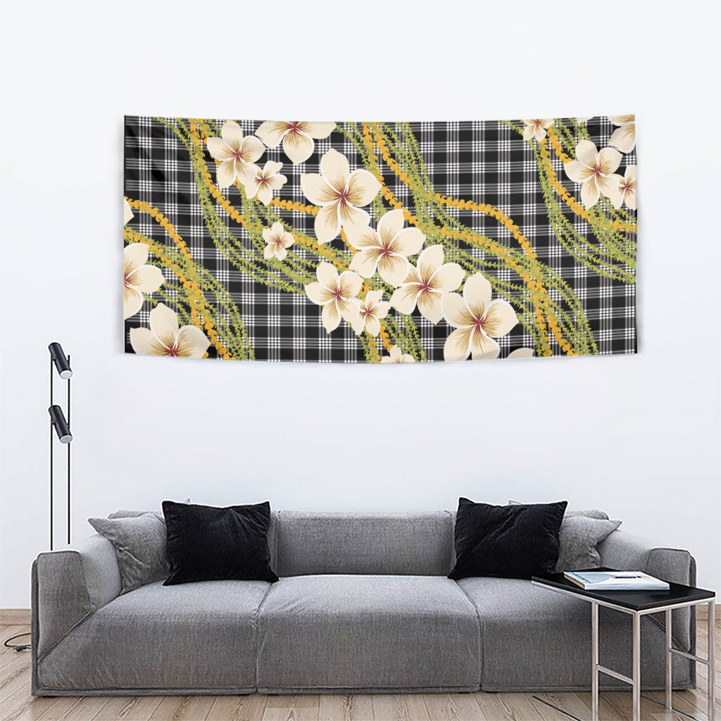 Ele'ele Hawai'i Palaka Plumeria Tapestry Puakenikeni and Maile Lei LT9 - Polynesian Pride