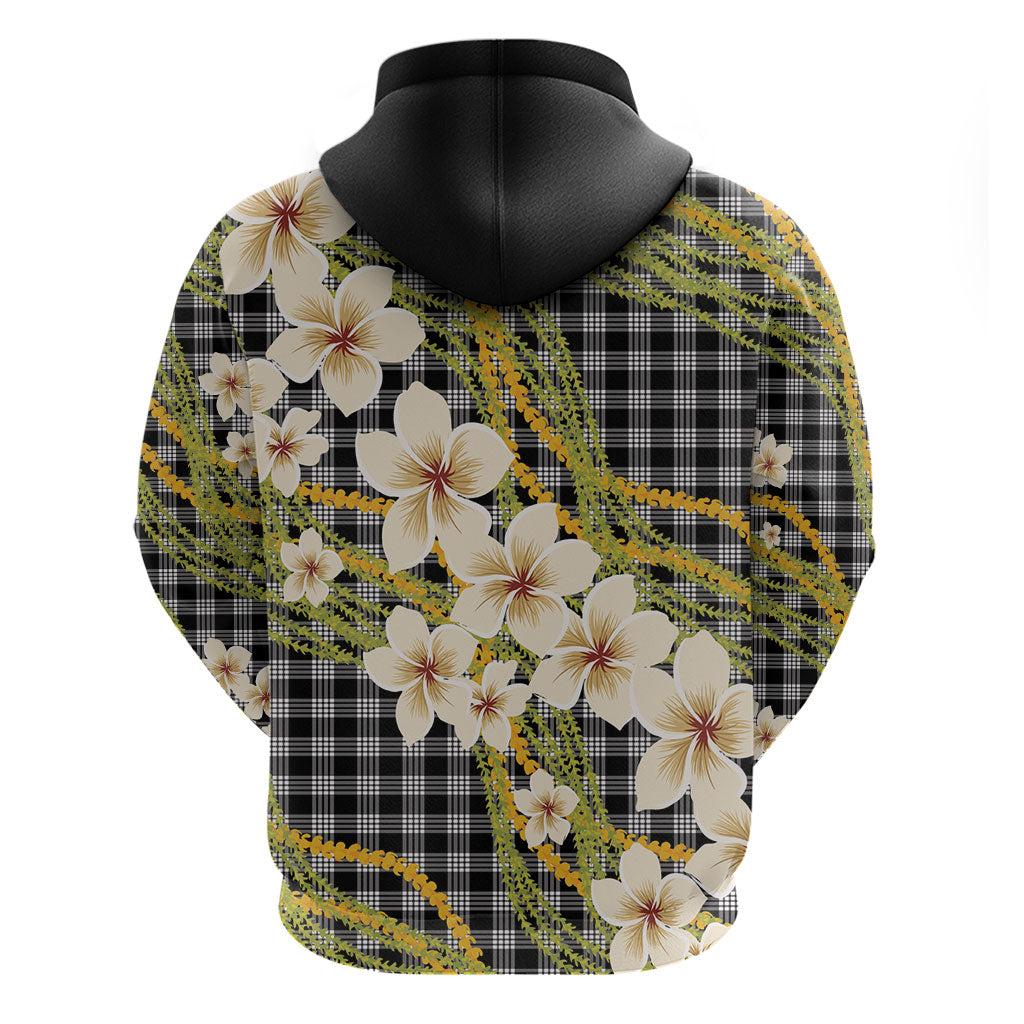 Ele'ele Hawai'i Palaka Plumeria Zip Hoodie Puakenikeni and Maile Lei