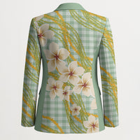 Liko Kukui Hawai'i Palaka Plumeria Blazer Puakenikeni and Maile Lei LT9 - Polynesian Pride