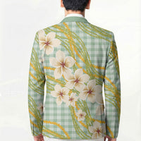Liko Kukui Hawai'i Palaka Plumeria Blazer Puakenikeni and Maile Lei LT9 - Polynesian Pride