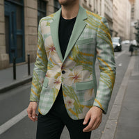 Liko Kukui Hawai'i Palaka Plumeria Blazer Puakenikeni and Maile Lei LT9 - Polynesian Pride