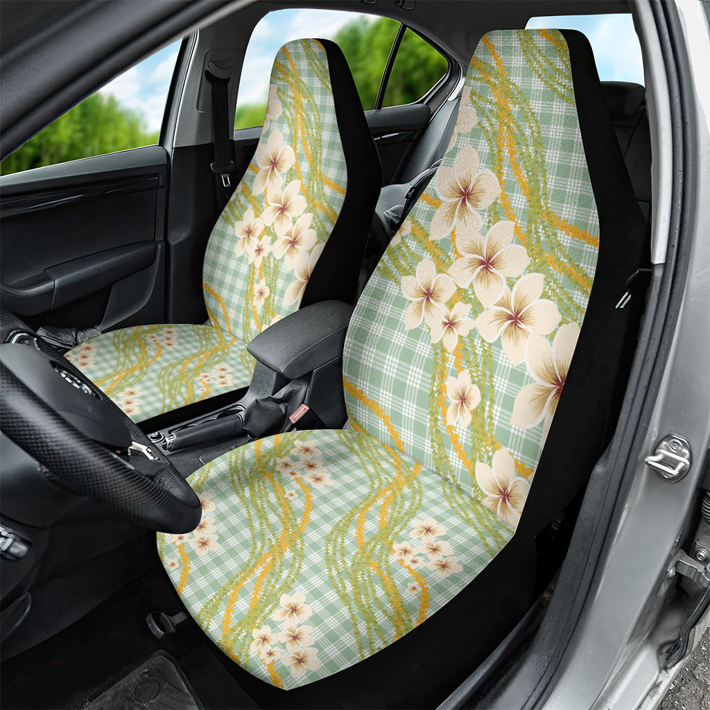Liko Kukui Hawai'i Palaka Plumeria Car Seat Cover Puakenikeni and Maile Lei LT9 - Polynesian Pride