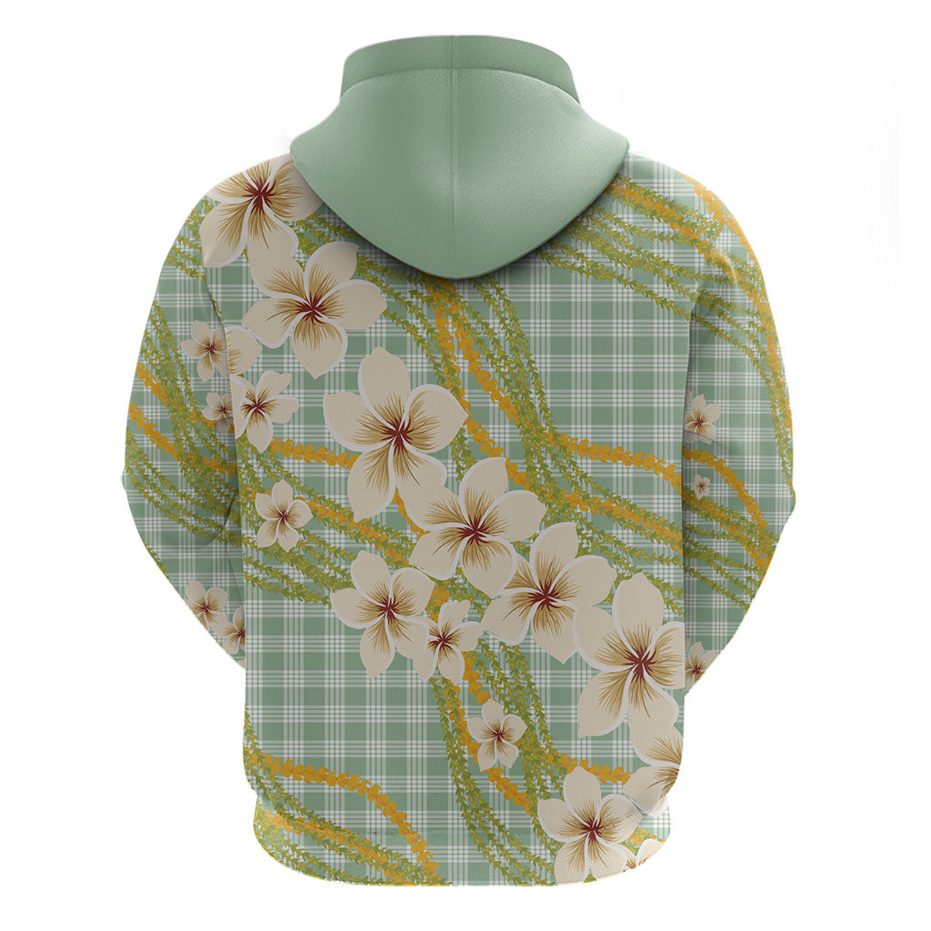 Liko Kukui Hawai'i Palaka Plumeria Hoodie Puakenikeni and Maile Lei LT9 - Polynesian Pride